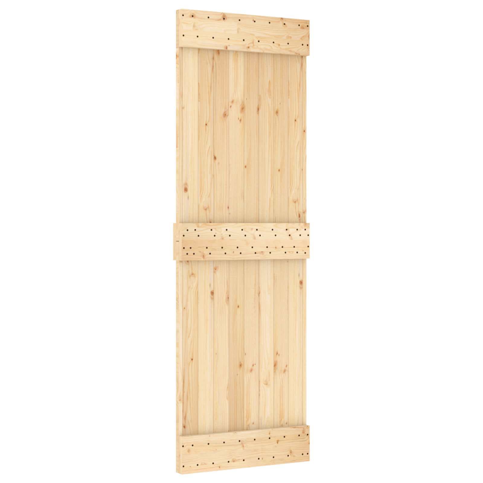 vidaXL Porta NARVIK Natural 70 x 210 cm Madeira de Pinus Sólida