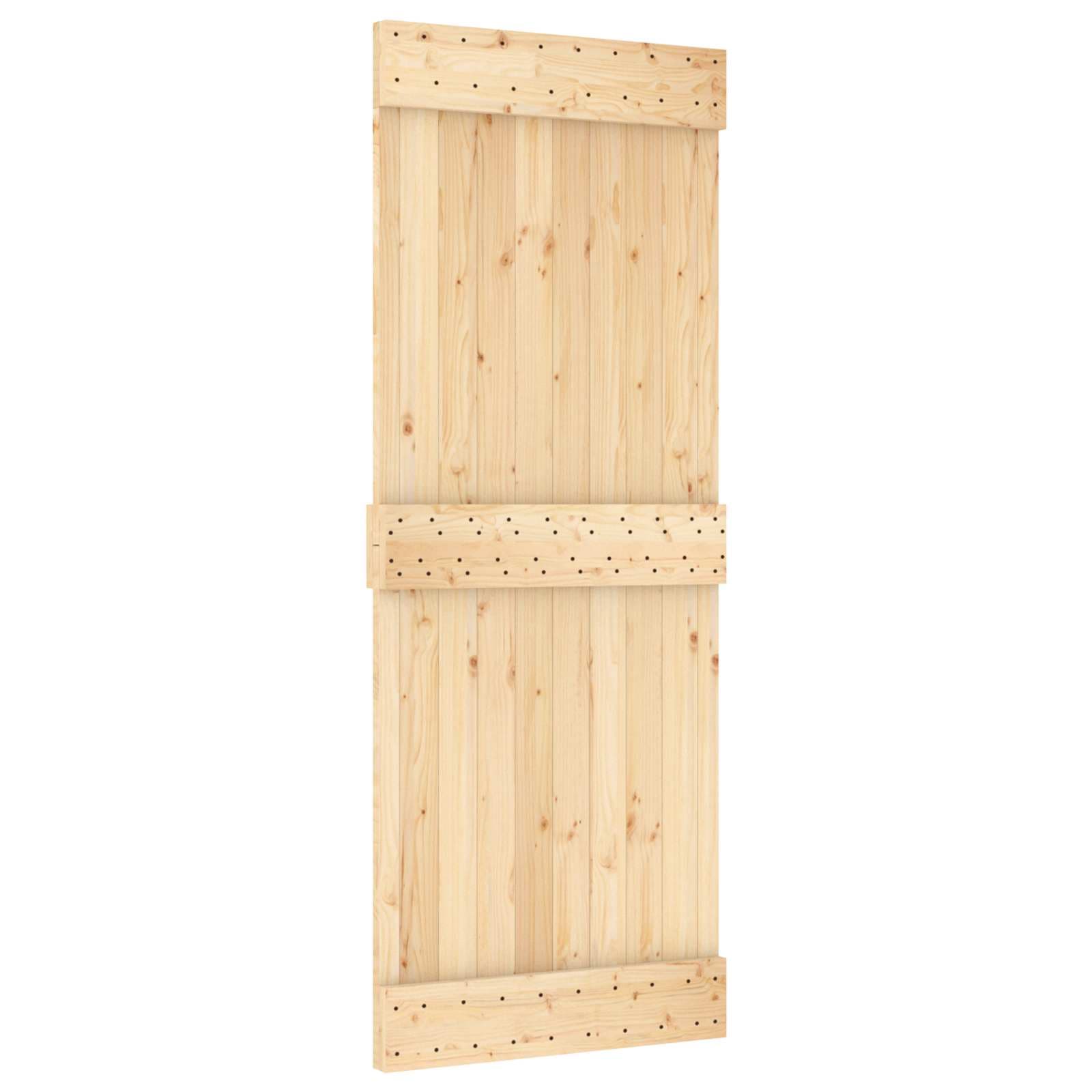 vidaXL Porta NARVIK Natural 80 x 210 cm Madeira de Pinus Sólida