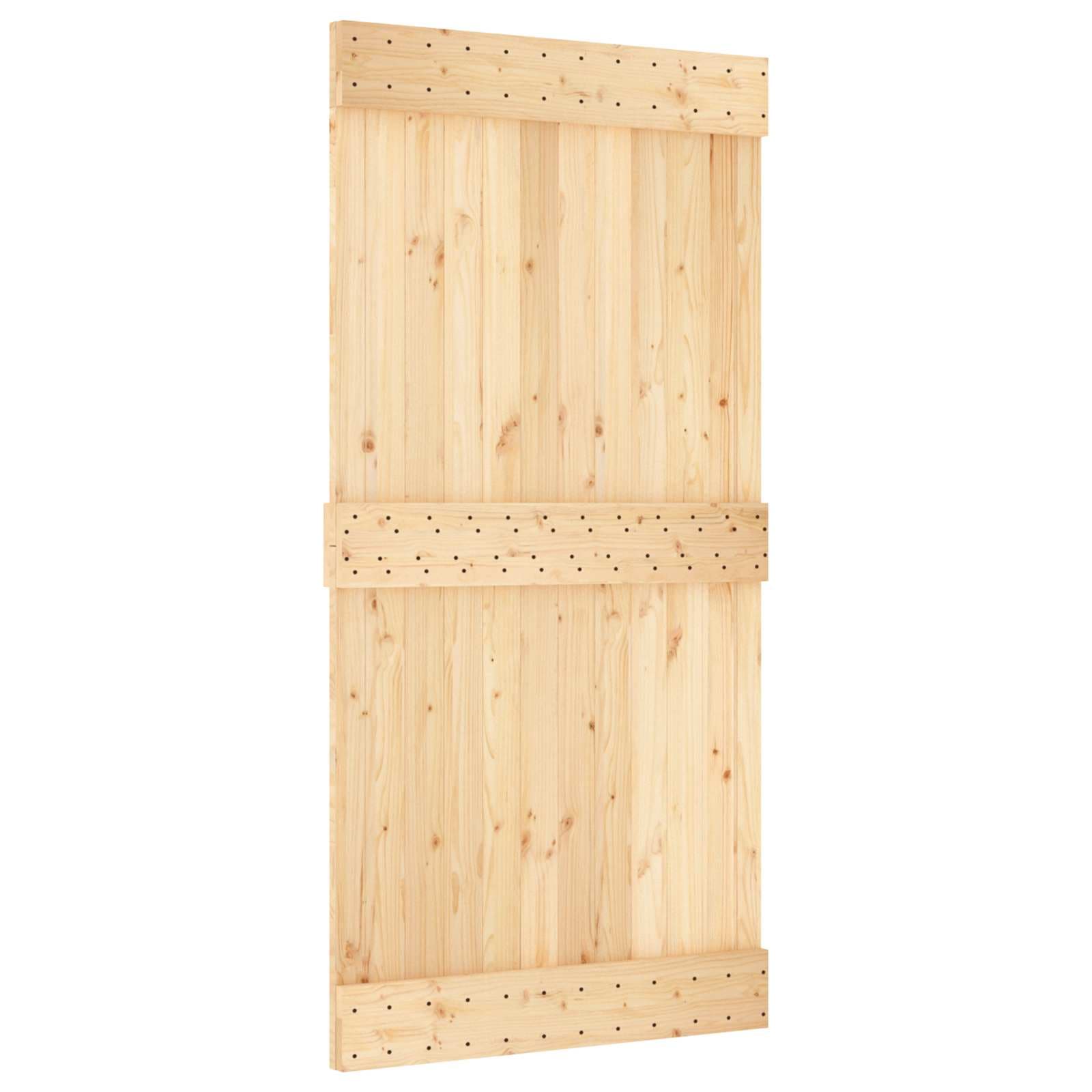 vidaXL Porta NARVIK Natural 100 x 210 cm Madeira de Pinus Sólida