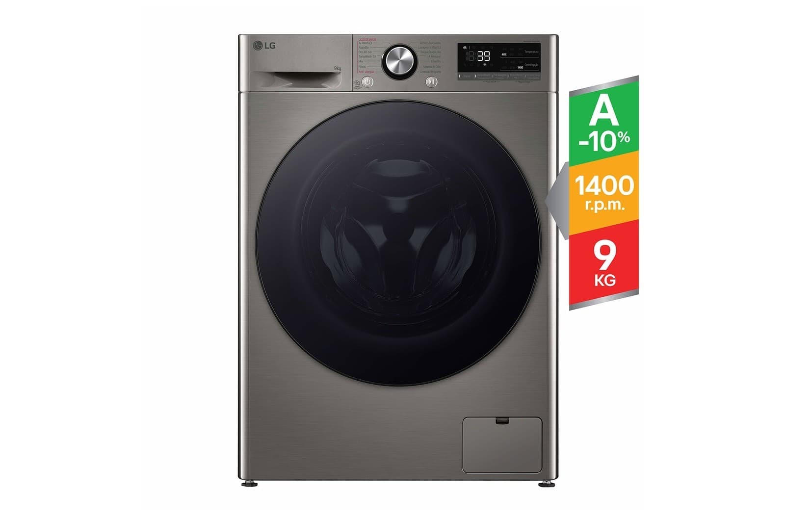 MÁQUINA DE LAVAR ROUPA LG - F4WR709SGS