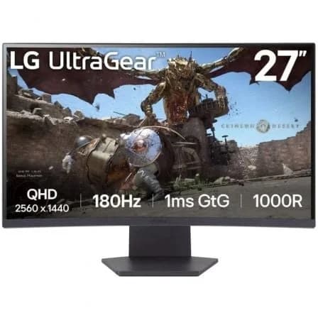 Monitor LG UltraGear 27GS60QC-B 27" LED VA QHD 180Hz FreeSync Curvo
