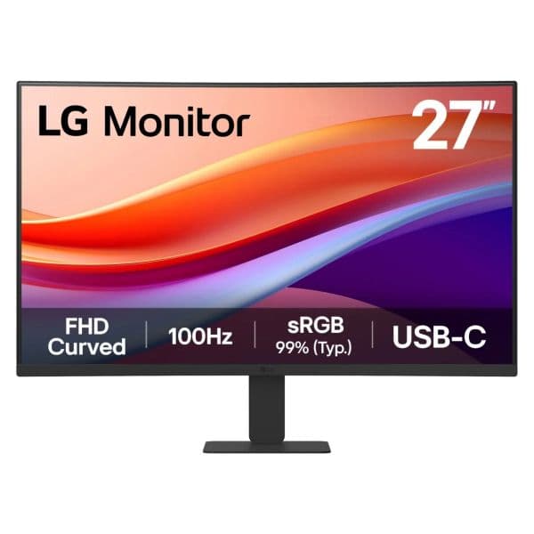 Monitor LG 27" 27U421A-B FHD 100Hz VA LED 5ms USB-C Curvo