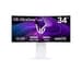 Monitor LG 34" UltraGear 34GX90SA-W WQHD 240Hz OLED 0.03ms G-Sync HDR400 Curvo Branco
