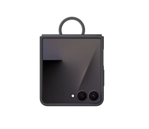 Samsung Capa Silicone com Anel para Samsung Galaxy Z Flip7 Preto