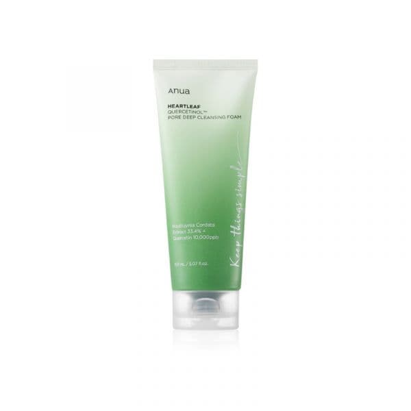 Anua Heartleaf Quercetinol Pore Deep Cleansing Espuma de Limpeza Pele Oleosa e Mista 150ml