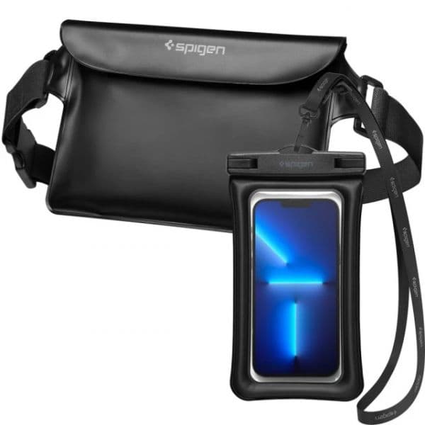 Spigen Kit de Capa e Bolsa Impermeáveis para A621 Preto