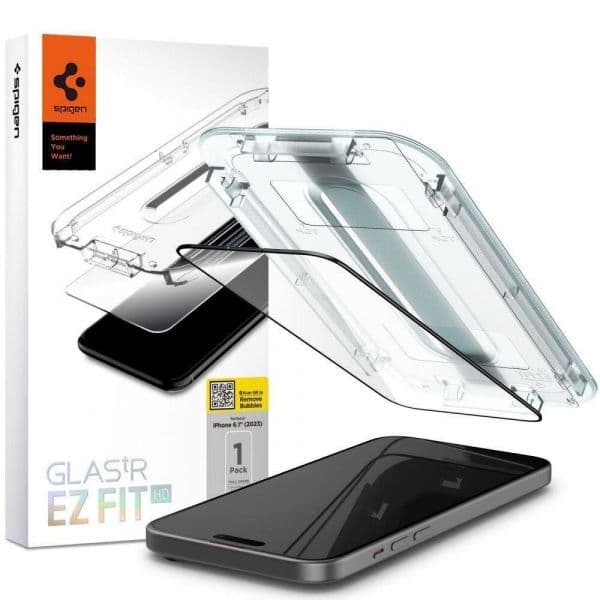 Spigen Película Vidro Temperado para Apple iPhone 15 Black (2 Unidades)