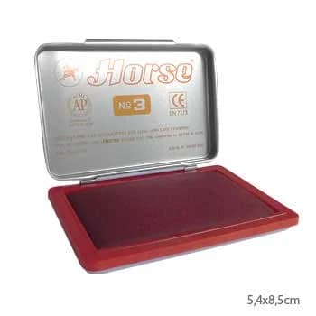 Horse Almofada p/ Carimbo Nº3, 55x90mm Vermelho - 070286