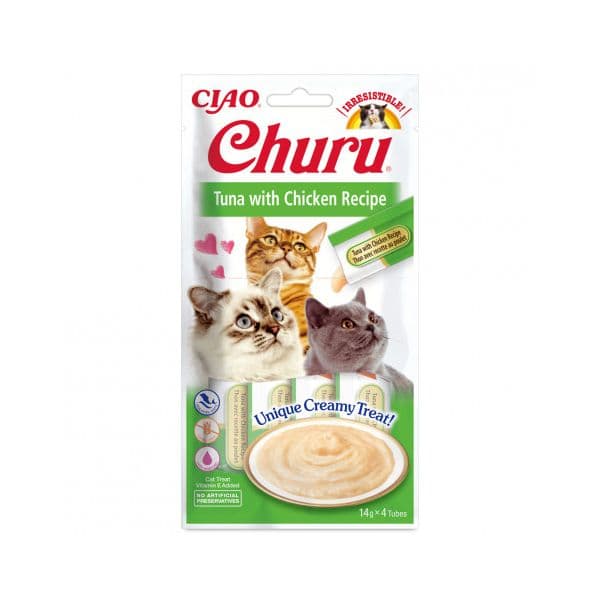 Inaba Churu Snack Líquido Cremoso Frango com Vieira 4x14g