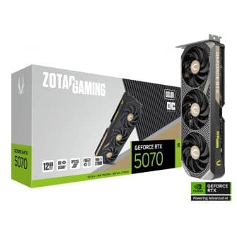 ZOTAC GAMING GeForce RTX 5070 SOLID OC 12GB GDDR7 Reflex 2 RTX AI DLSS4