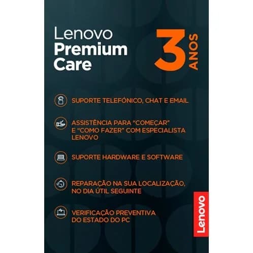 Serviço Suporte Lenovo Premium Care 3 anos