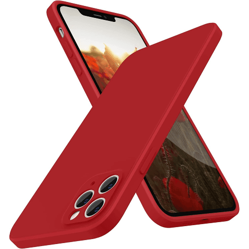 Capa Silicone Líquido 3D iPhone 13 Pro Vermelho