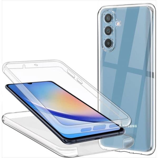 Capa para para Samsung Galaxy A35 Dupla 360 Transparente