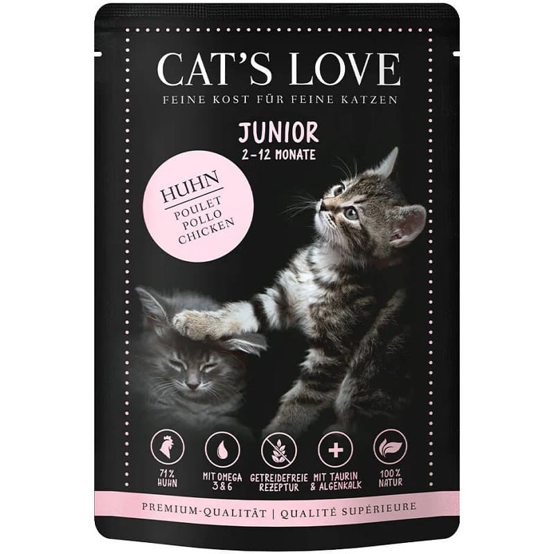 Cat´s Love Sobres en Gelatina para Gatos Junior 85 Gr
