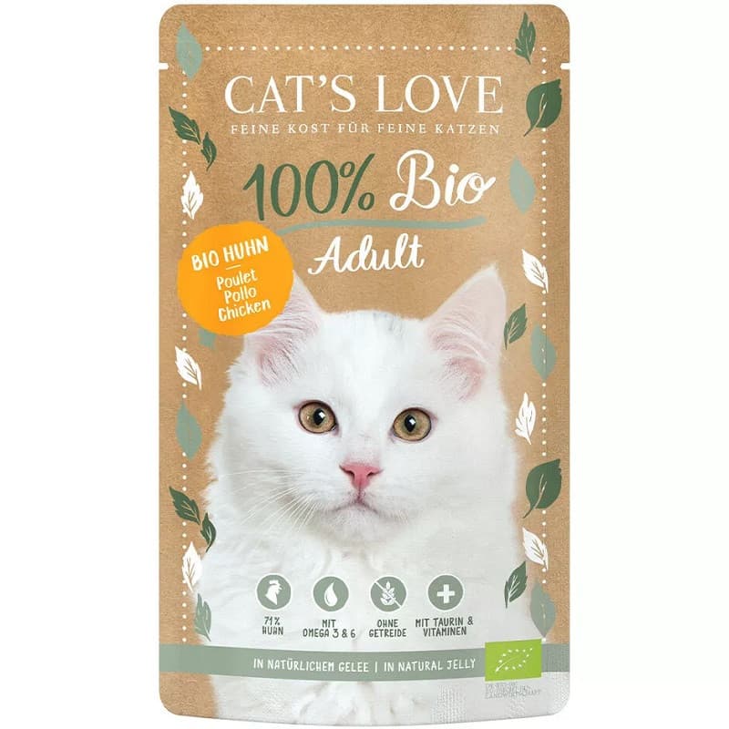 Cat´s Love Sobres en Gelatina para Gatos Adultos BIO 100 Gr