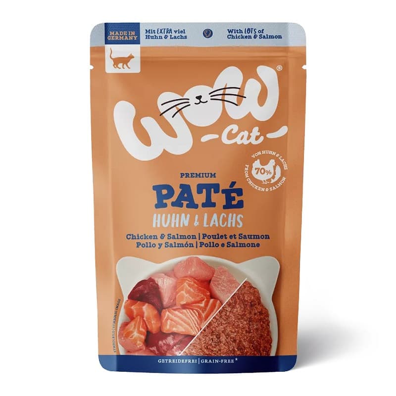 Wow Pate en Sobre de Pollo Y Salmon para Gatos