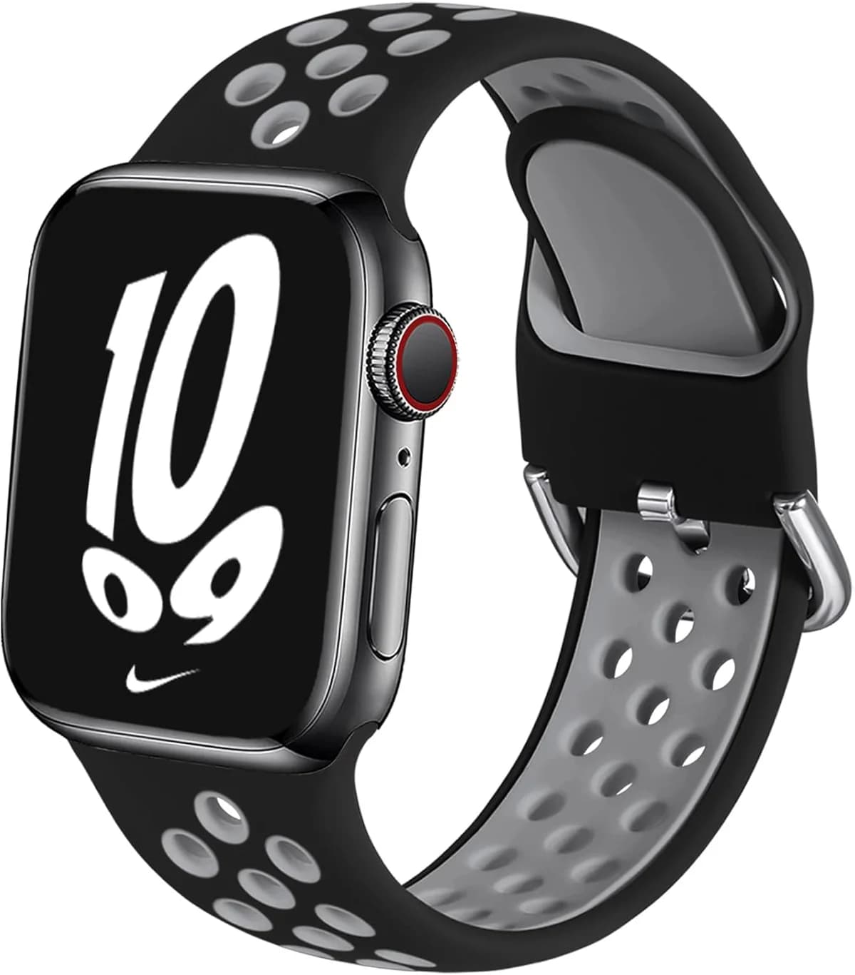 Sport Band Apple Watch (38/ 40/ 41 mm) Preto/ Branco