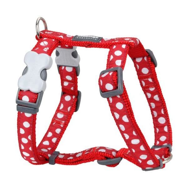 Red Dingo Peitoral One Touch Rdstyle Spots Branco 1,5x30-48 cm - PT05042SPB