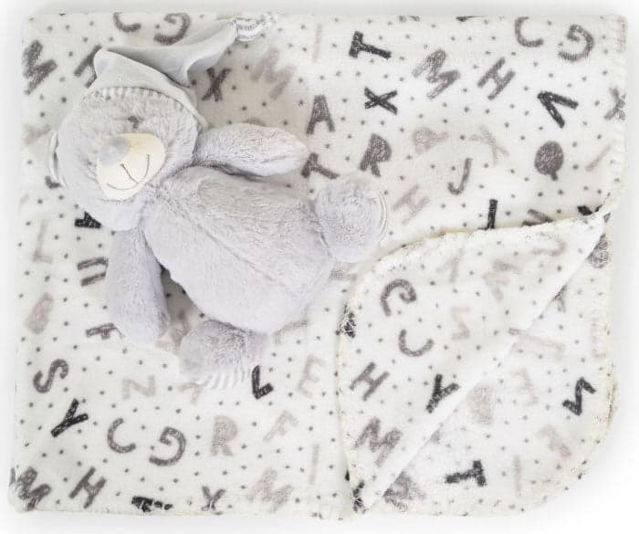 Cobertor de bebé com brinquedo Cangaroo Bear grey