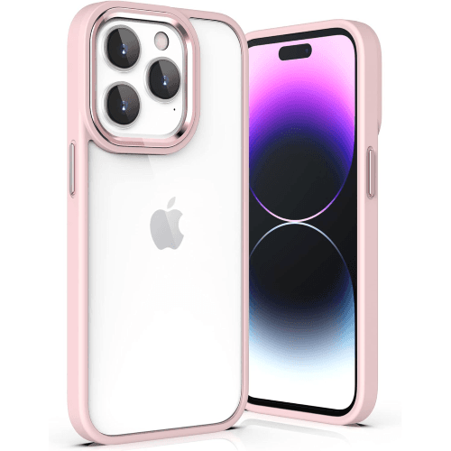 Capa Silicone Cristal Transparente iPhone 13 Pro Rosa