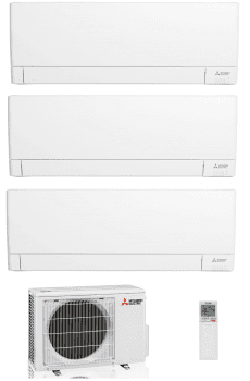 Sistema Multisplit Mitsubishi Electric 3x1: 3x MSZ-AY25VGK + 1x MSZ-AY50VGK