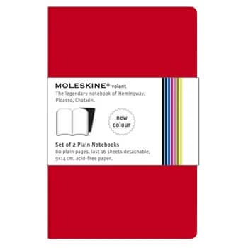 Volant de Bolso Liso Moleskine Vermelho Pack 2un