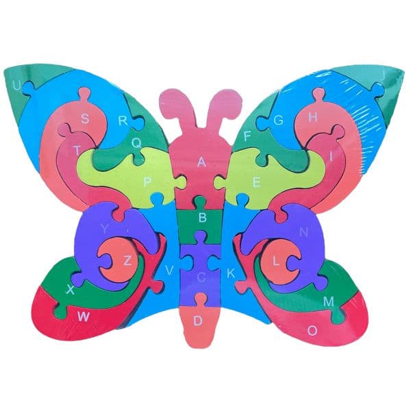 Humanus Store Puzzle de Madeira Série Animais: Borboleta 26 Peças