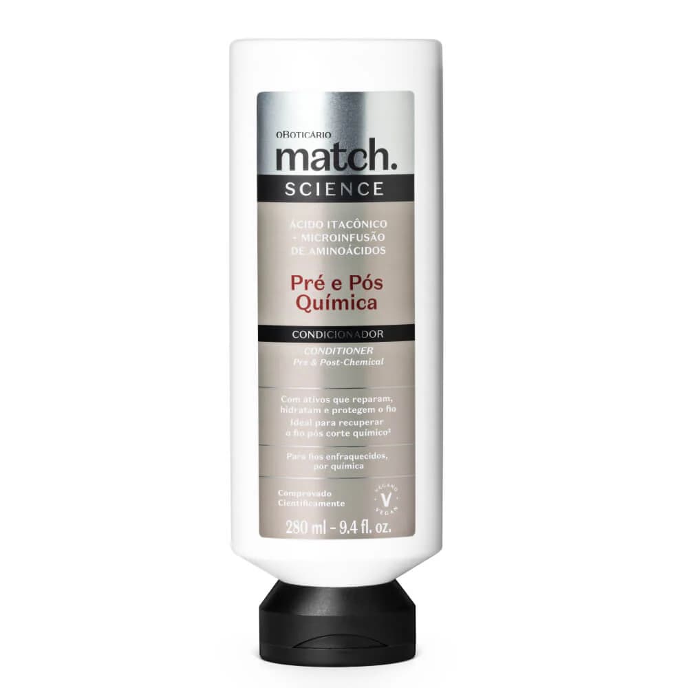 Condicionador Match Science Pré e Pós-Química 280ml OBoticário