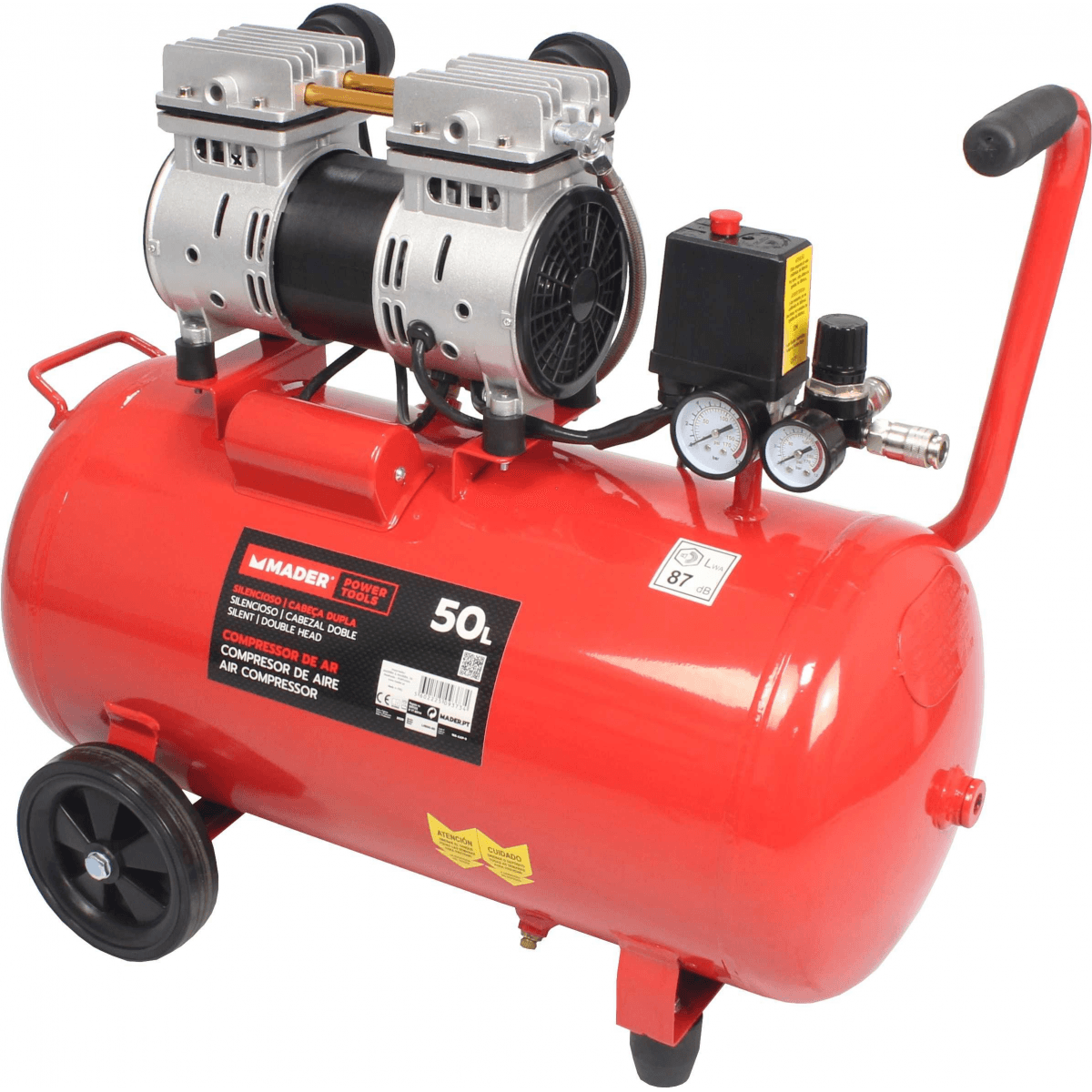 Mader Compressor Cabeça Dupla, 2HP, 50L - 9373