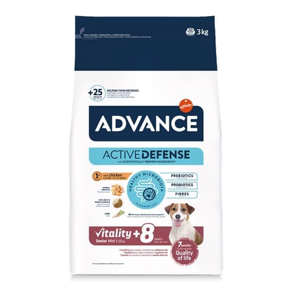 Advance Mini Senior +8 Chicken & Rice 3Kg